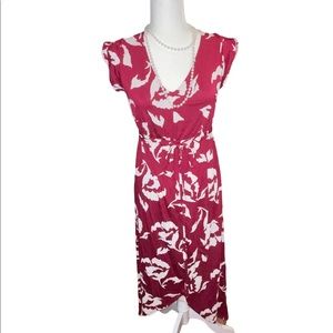 Maternity Isabel maxi maroon floral short sleeves‎ size xs NWT
